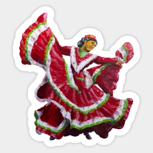 Red Ballet Folklórico Dancer (Baile Folklórico) Sticker